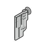 Carrello portaruota superiore con ruota di scorrimento SX