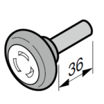 Ruota di scorrimento con asse 50mm