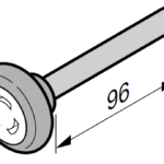 Ruota di scorrimento con asse 95mm