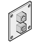 Scheda elettronica contatto per portina pedonale inserita