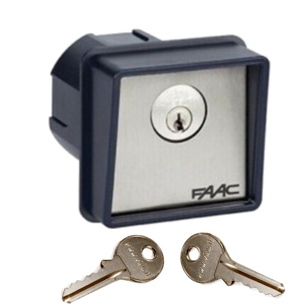 faac-pulsante-selettore-a-chiave-da-incasso-due-contatti-T11-401011 T11 selettore a chiave da incasso chiave 5 art.40101100-5 FAAC - immagine 1